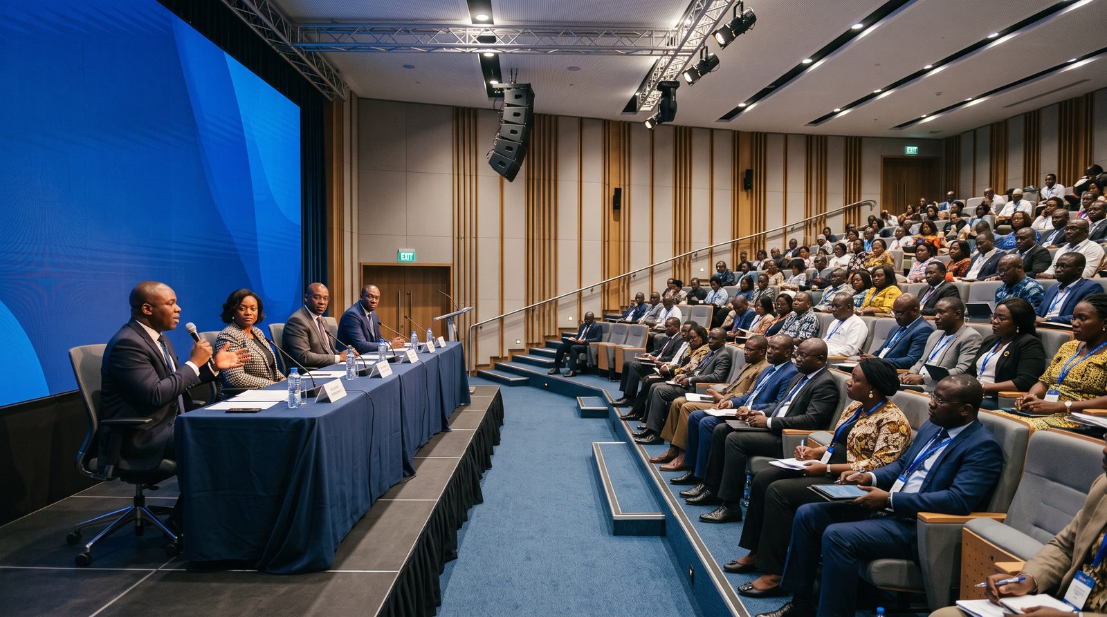 Grande salle de conférence institutionnelle équipée