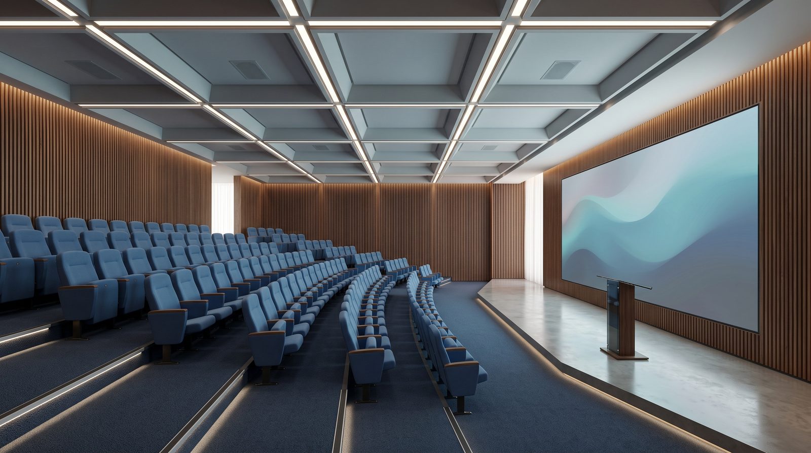 Visualisation 3D d'un auditorium en projet